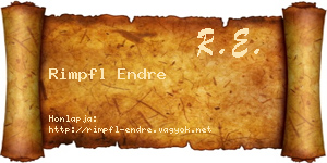 Rimpfl Endre névjegykártya